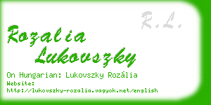 rozalia lukovszky business card