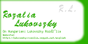 rozalia lukovszky business card